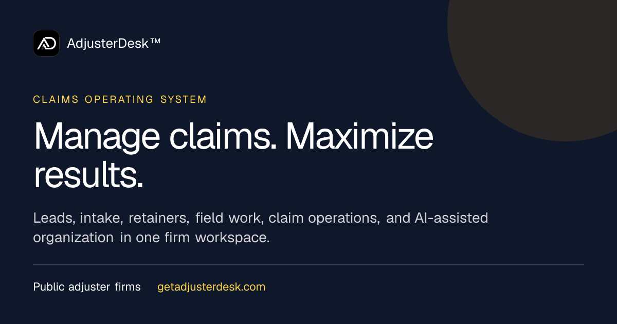 AdjusterDesk™ — 官网预览图